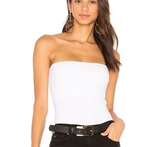 White Strapless Tube Top